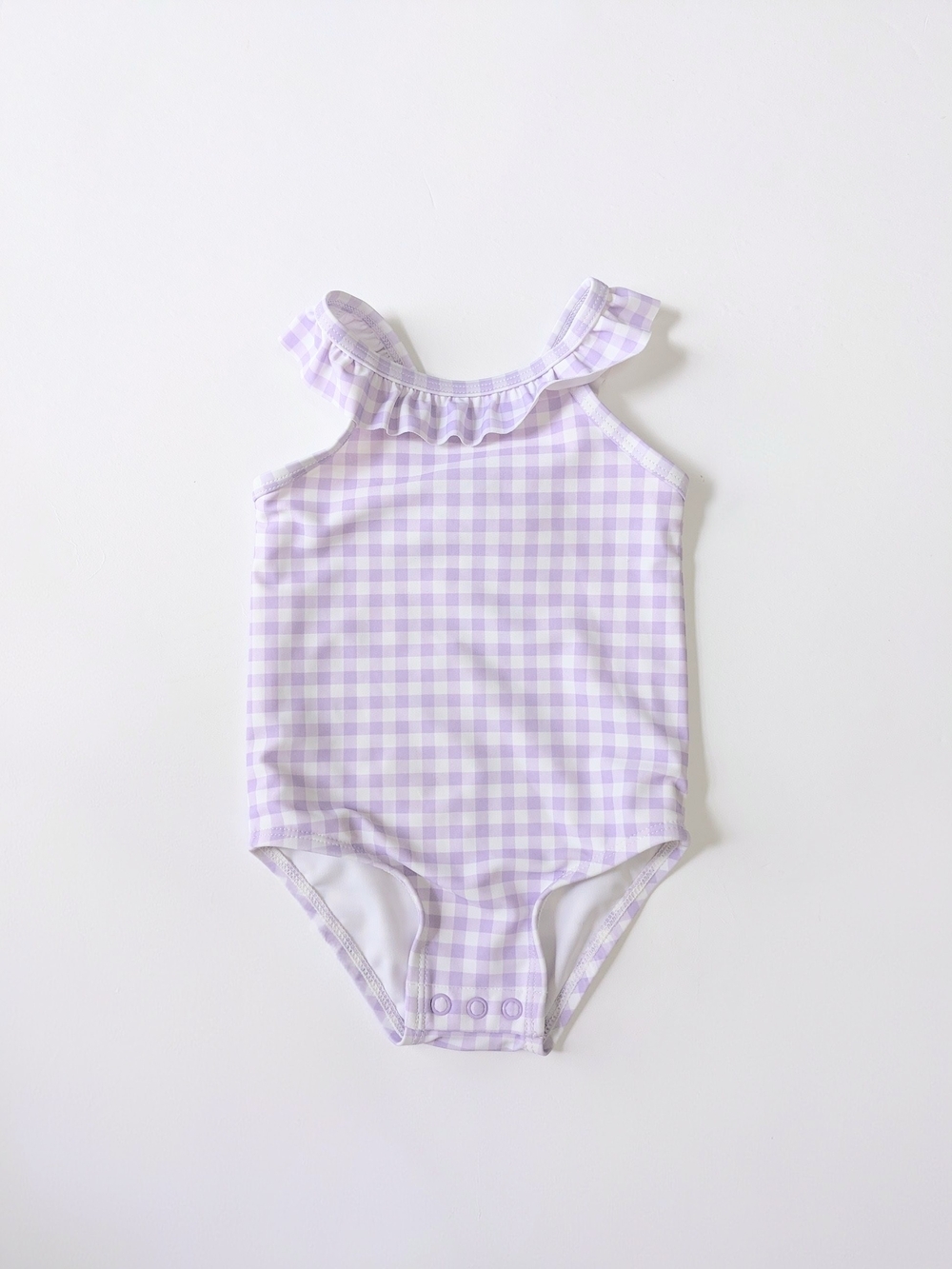 ⚡Carter's Just One You Baby Girls' Ruffle Gingham One-Piece Swimsuit - Lavender